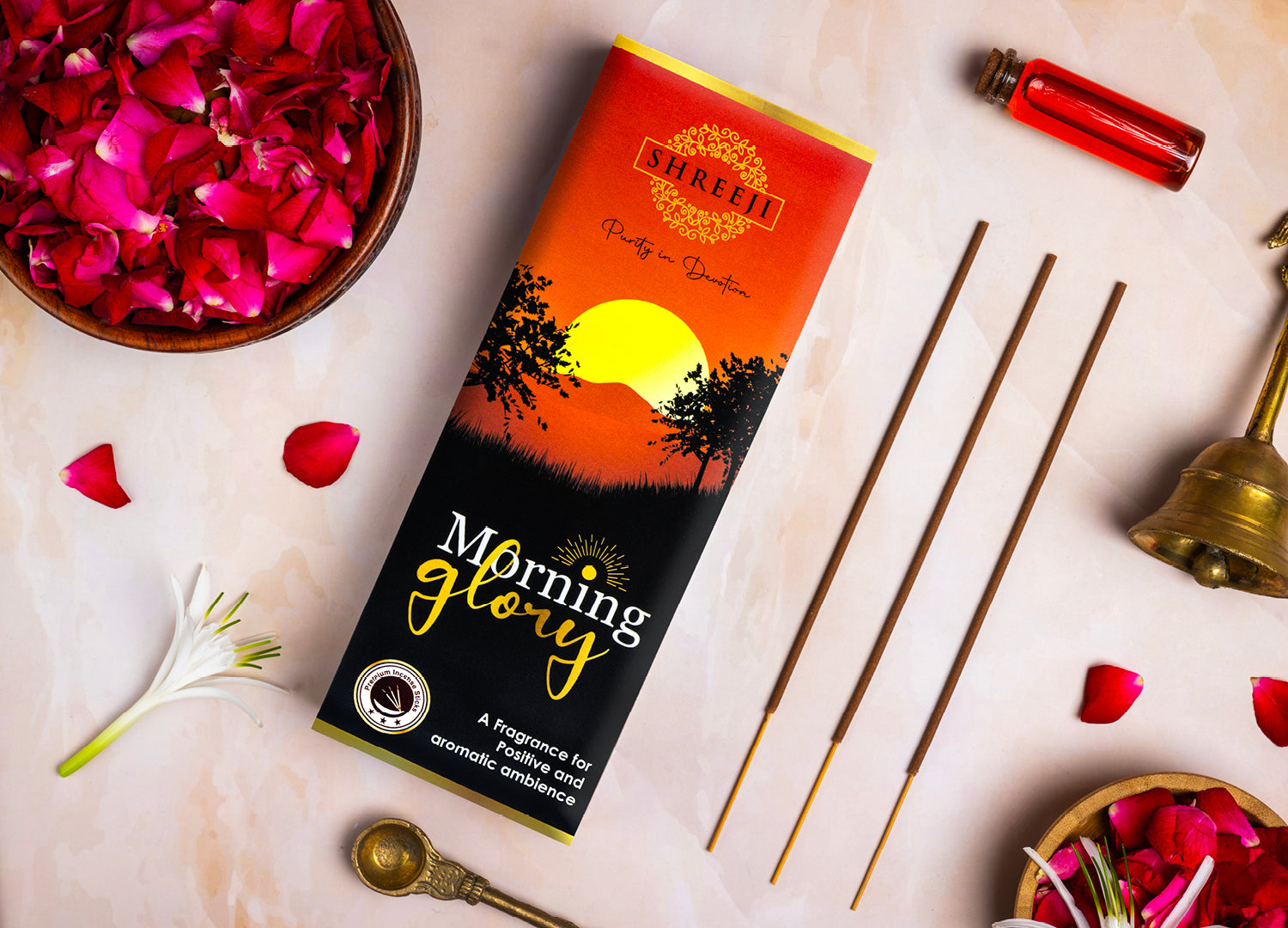 Shreeji Morning Glory Jumbo Box | Premium Incense Sticks – Shreeji