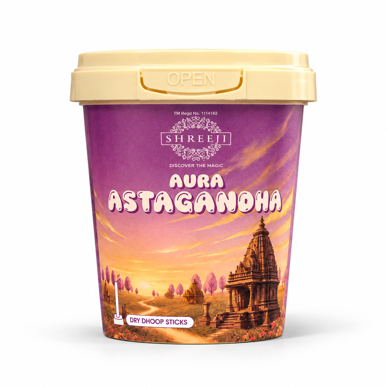 Aura Astagandha Dry Dhoop Sticks - Shreeji Agarbatti pack