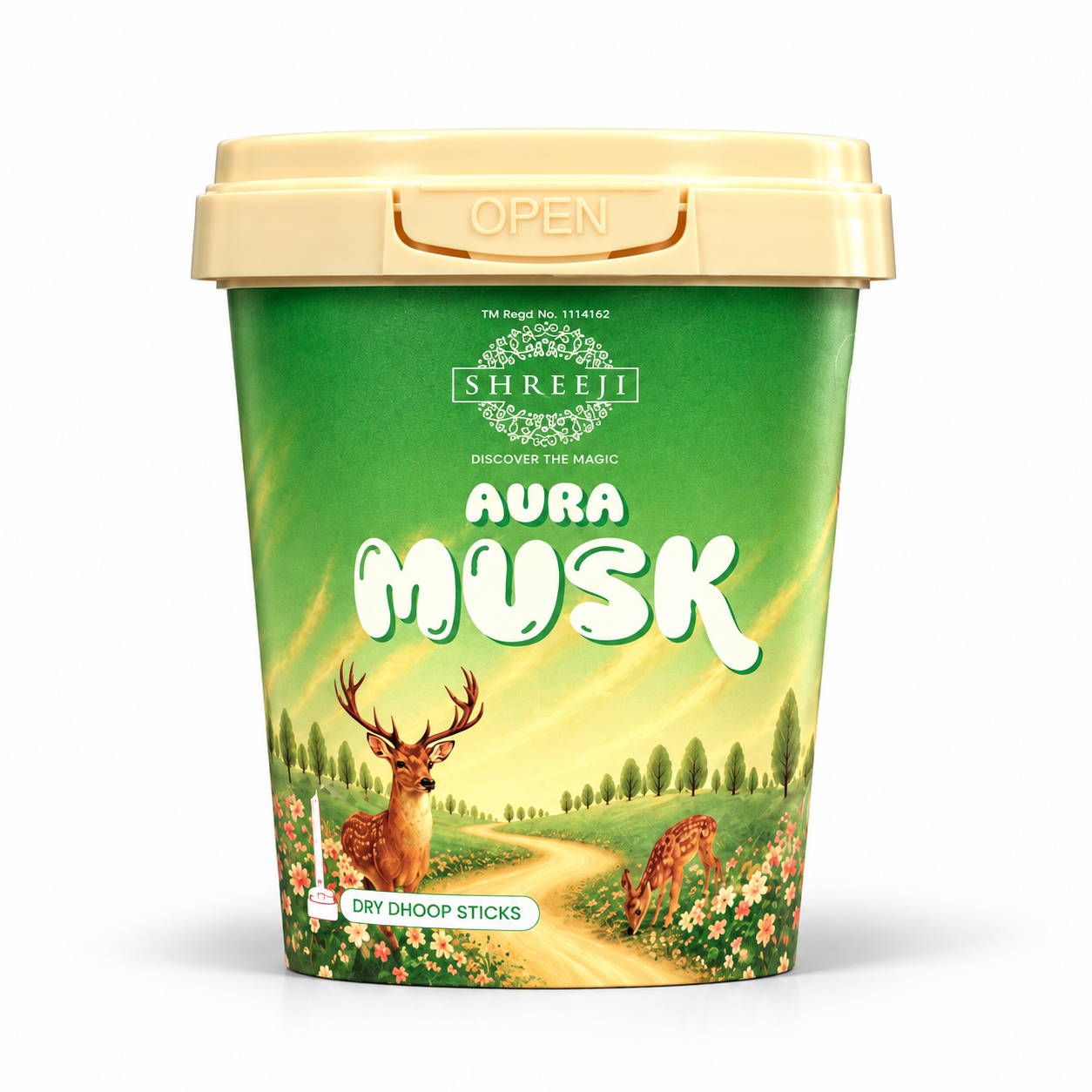Aura Musk Dry Dhoop Sticks - Shreeji Agarbatti pack