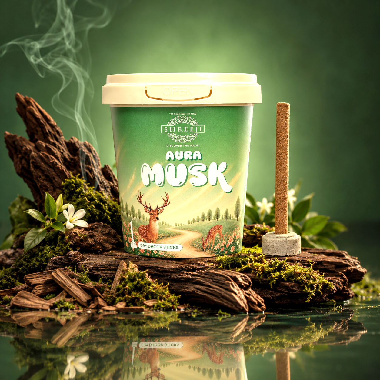 Aura Musk Dry Dhoop Sticks - lifestyle image 1