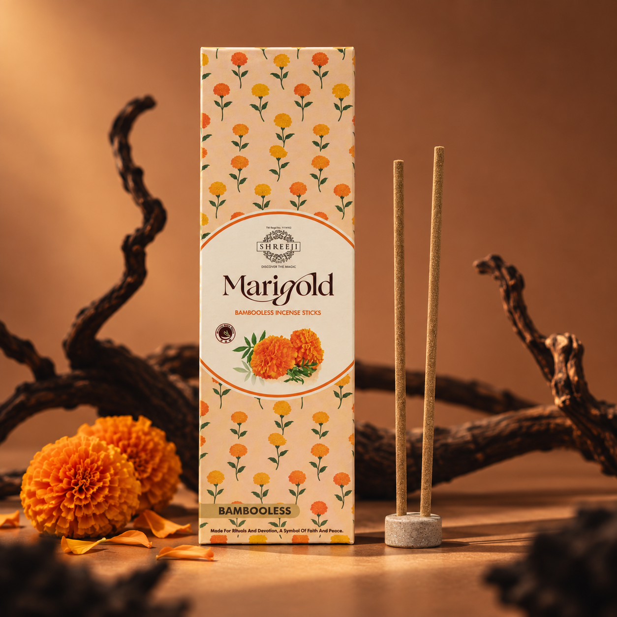 Marigold Bambooless Incense Sticks - lifestyle image 1